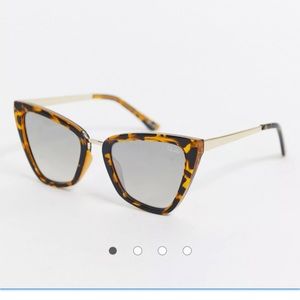 Quay Australia Reina mini cat eye sunglasses in tort